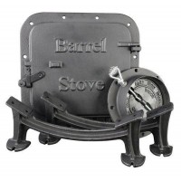 US Stove BSK1000 Cast Iron Barrel Stove Kit.Heavy-Duty cast Iron - B0792SRJ3Y